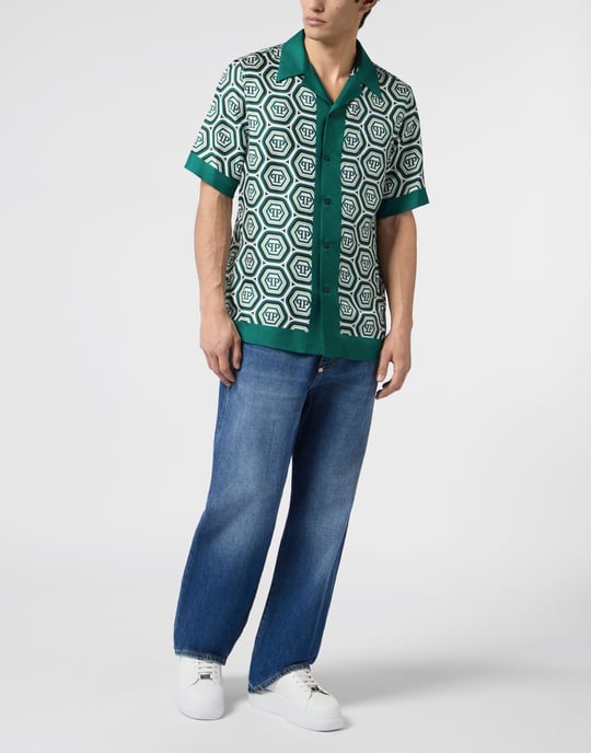 Silk Bowling Shirt Monogram 70'S - Image 4