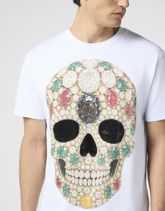 Round Neck T-Shirt Skull Stones - Image 3