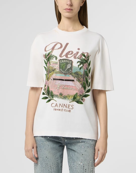 Washed Man Fit T-Shirt Cannes Tennis Club - Image 2