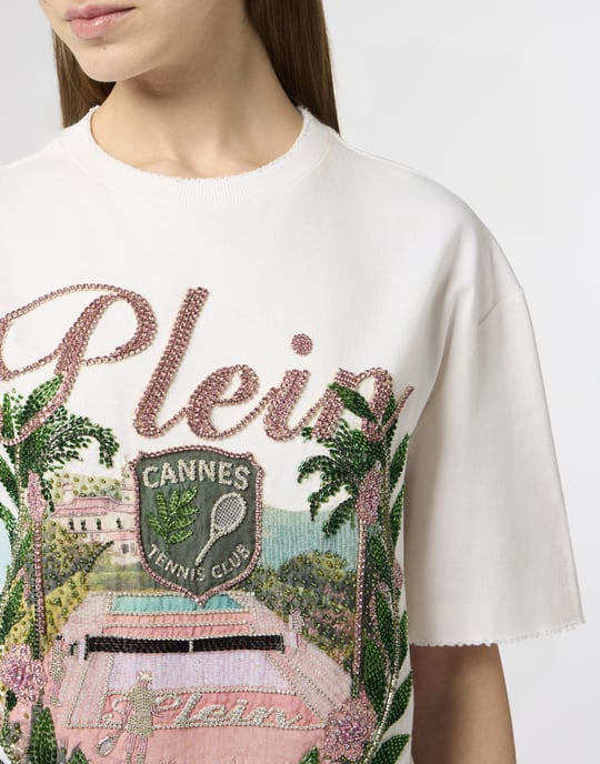 Washed Man Fit T-Shirt Cannes Tennis Club - Image 3