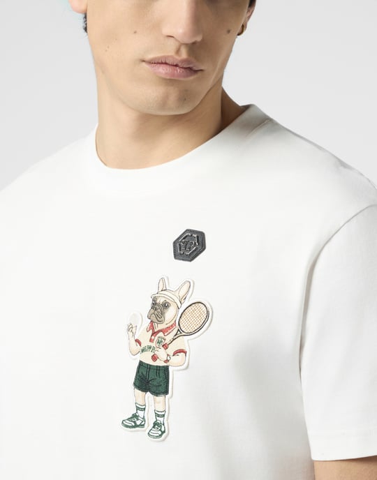 Round Neck T-Shirt New York Tennis Patch - Image 3