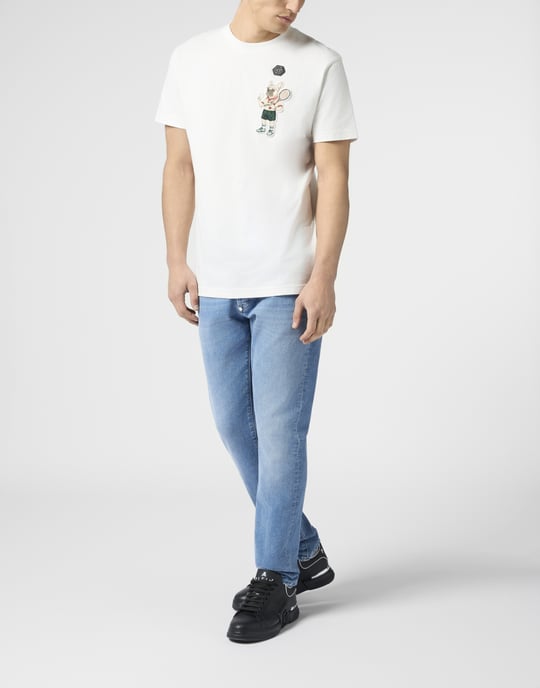 Round Neck T-Shirt New York Tennis Patch - Image 4
