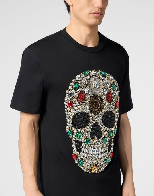 Round Neck T-Shirt Skull Stones - Image 3