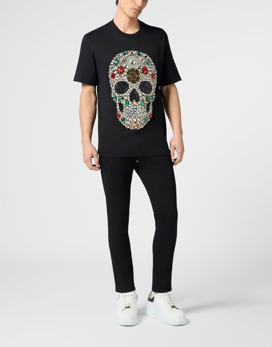 Round Neck T-Shirt Skull Stones - Image 4