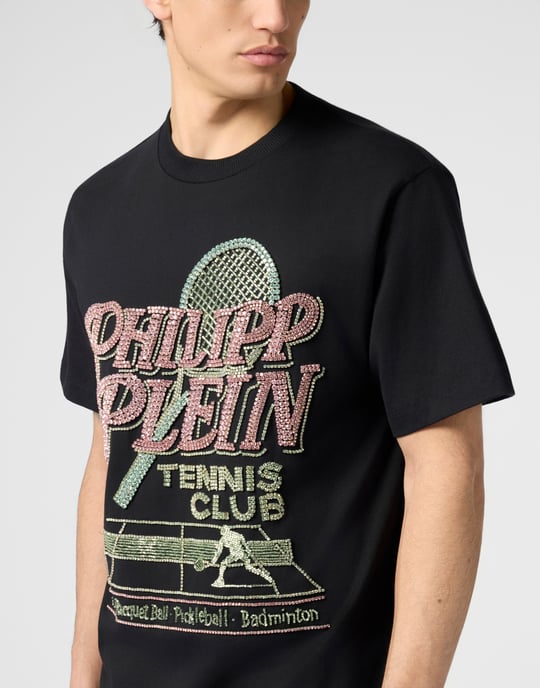 Round Neck T-Shirt Tennis Club Strass - Image 3