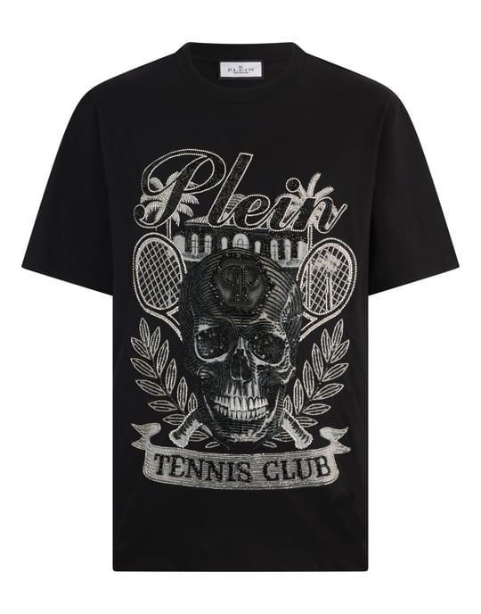 Round Neck T-Shirt Skull Tennis - Image 1