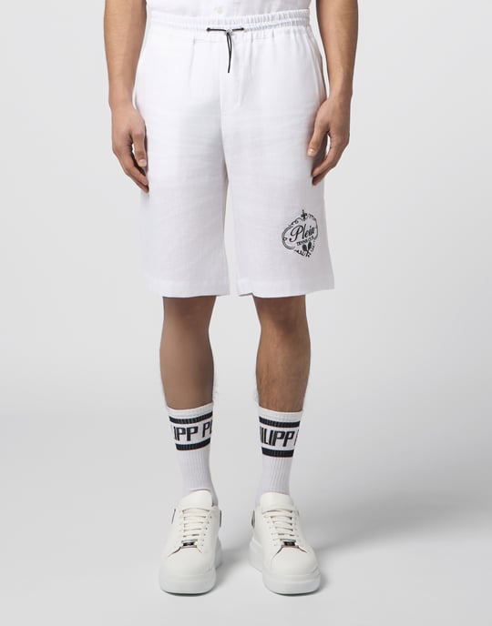 Linen Drawstring Shorts Tennis Club - Image 2