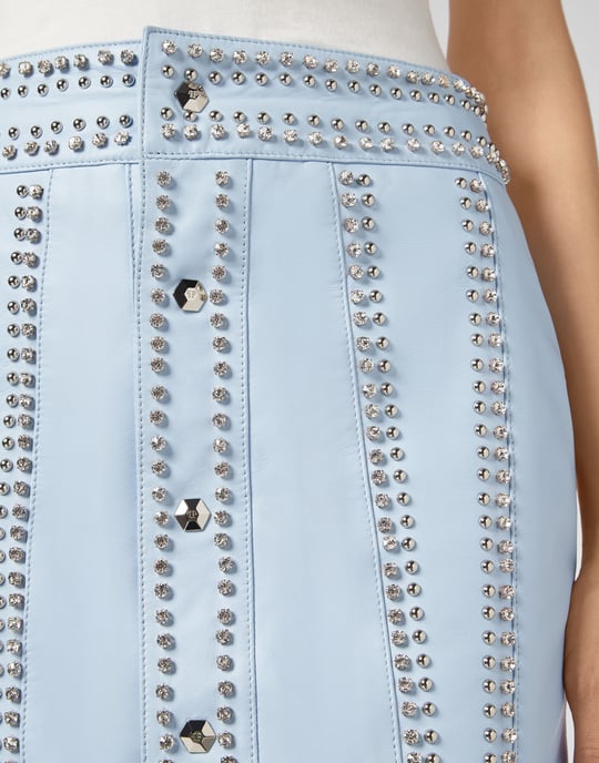 Leather Skirt Short Crystal - Image 3