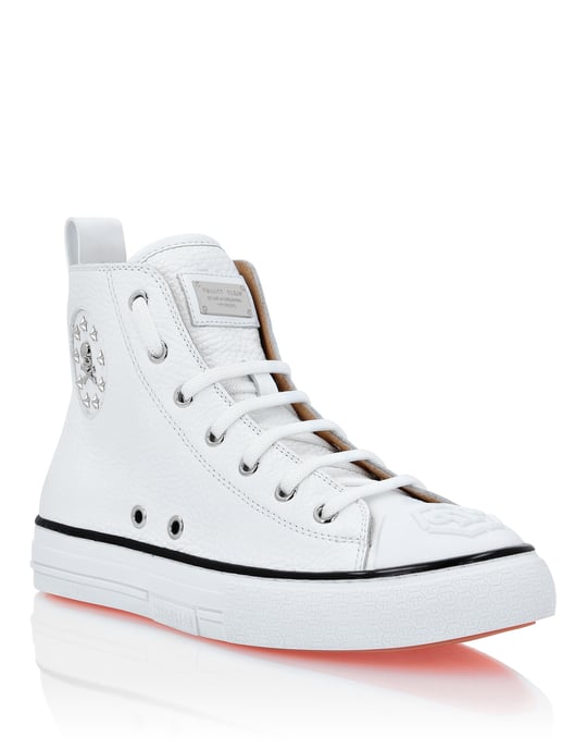 Leather Hi-Top Sneakers Megastar - Image 1