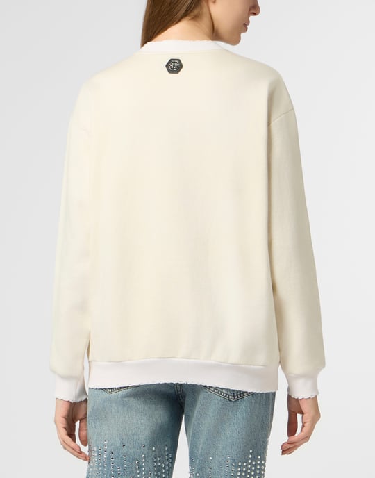 Washed Sweatshirt Tennis Society Strass - Image 5