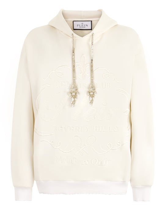 Washed Hoodie Tennis Club Crystals - Image 1