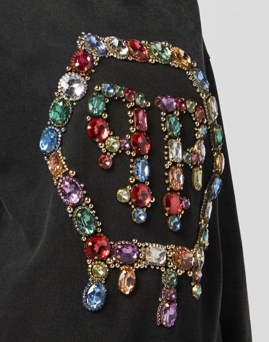 Open Back Sweatshirt Hexagon Stones - Image 3