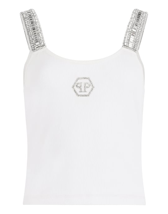 Rib Tank Top Strass Hexagon - Image 1