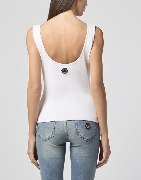 Tank Top Rhomb Flower Strass - Image 5