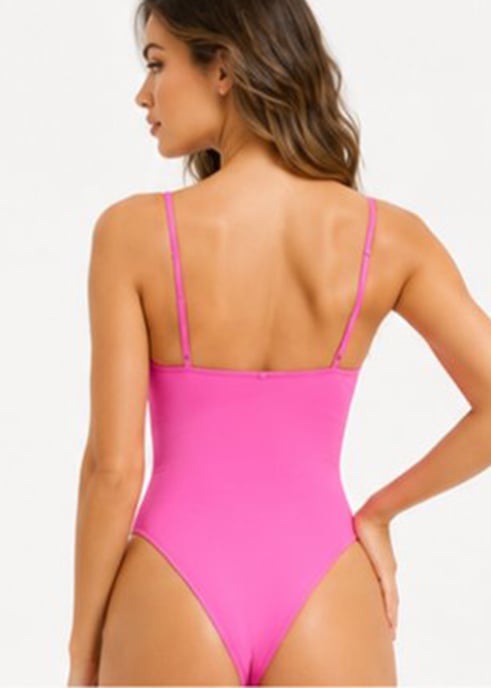 Bañador rosa con detalle de flor desmontable - Image 3