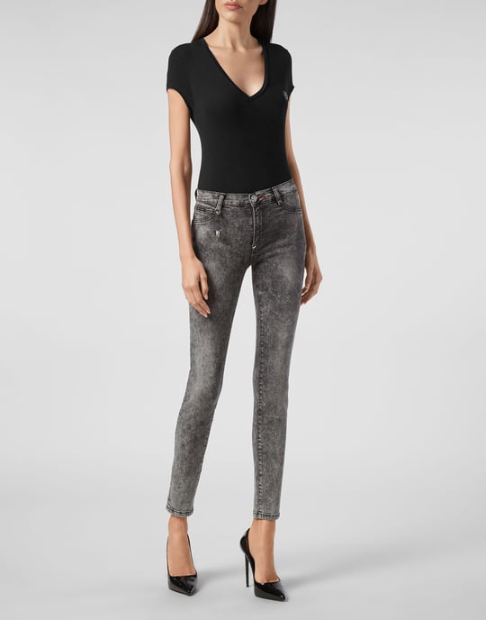 Jegging De Cintura Alta Iconic Plein - Image 4