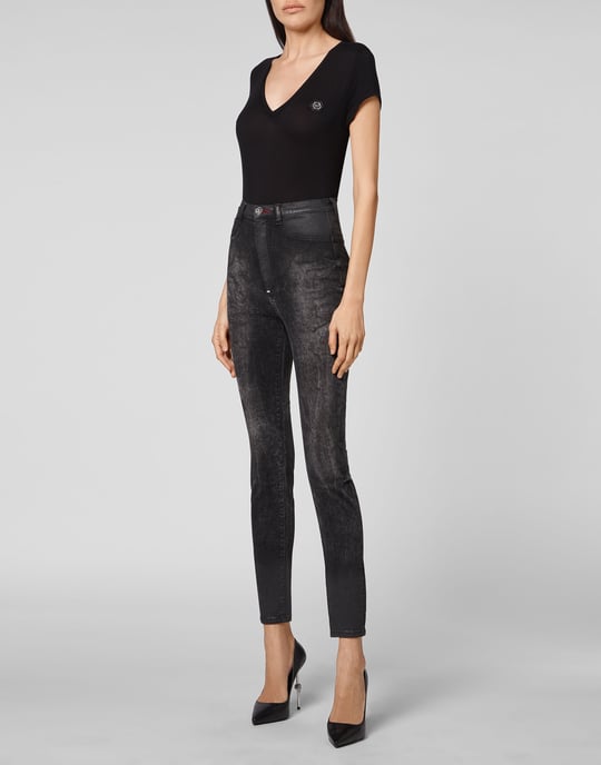 Jegging De Cintura Alta Iconic Plein - Image 3