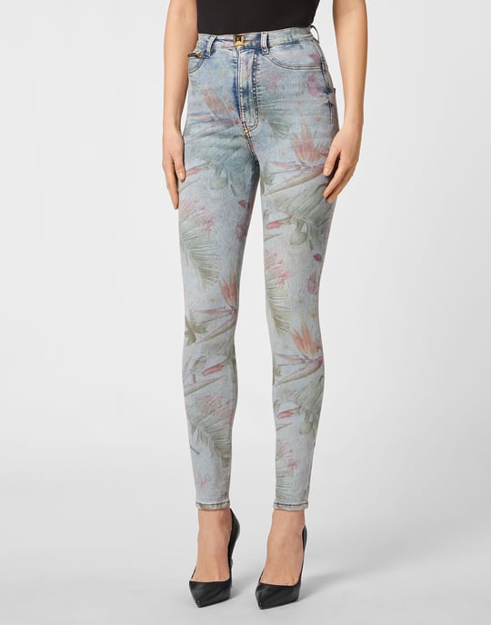 Jegging De Cintura Alta Flowers - Image 2
