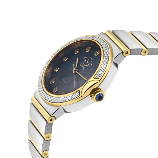 GV2 Mujer Sorrento Diamond, caja de acero inoxidable 316L, esfera negra de madreperla, reloj - Image 3