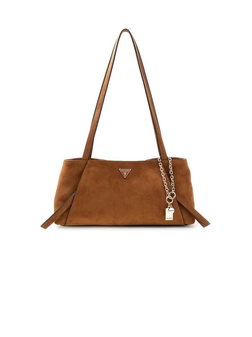 Bolso tipo satchel Guess en color cognac - Image 1