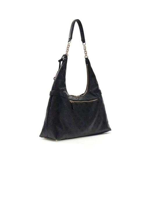 Bolso Hobo Negro con Logo Guess - Image 2