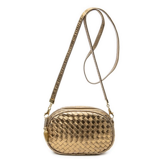 Bottega Veneta Vintage Camera Crossbody en oro Cuero de ternero - Image 1