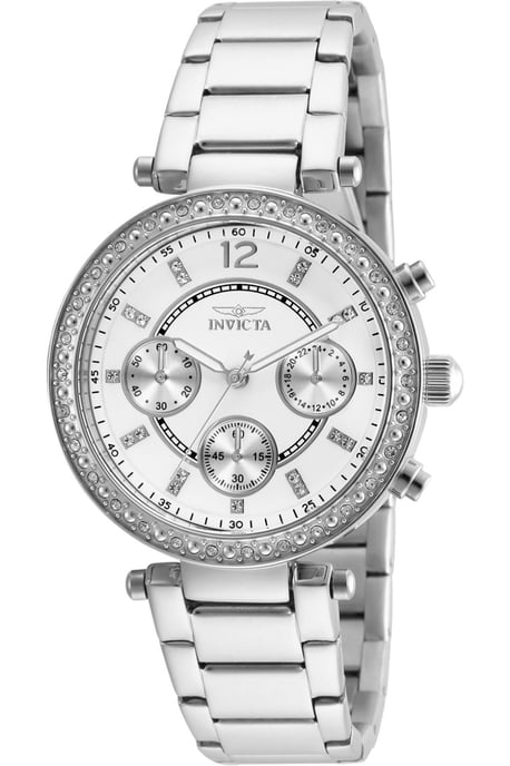 Invicta Angel 21386 Reloj de Mujer - Movimiento de Cuarzo - Acero Inoxidable con Esfera Blanca - 36 mm - Image 1