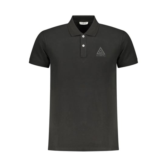 Polo Negro Con Logo De Triángulo De Iceberg - Image 1