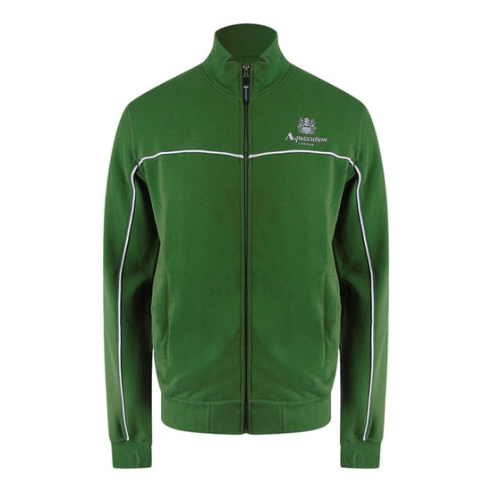 Sudadera De Cuello Alto Con Ribete Aquascutum Active, Color Verde Militar - Image 1