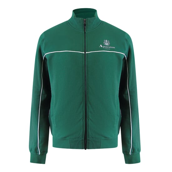Sudadera De Cuello Alto Aquascutum Active Con Ribetes, Color Verde Caza - Image 1