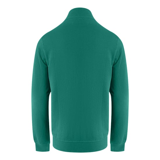 Sudadera De Cuello Alto Aquascutum Active Con Ribetes, Color Verde Caza - Image 2