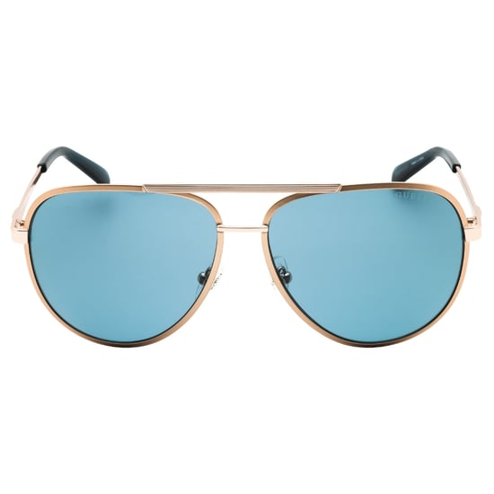 Gafas De Sol Guess Con Lentes Azules Y Montura Dorada - Image 1