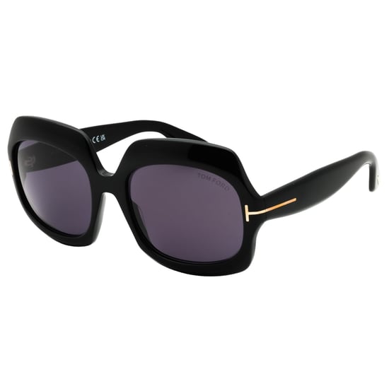 Gafas De Sol Extragrandes De Color Negro Brillante Ahumado De Tom Ford - Image 2