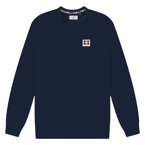 Sudadera Aquascutum Active Patch De Cuello Redondo Azul Marino - Image 1
