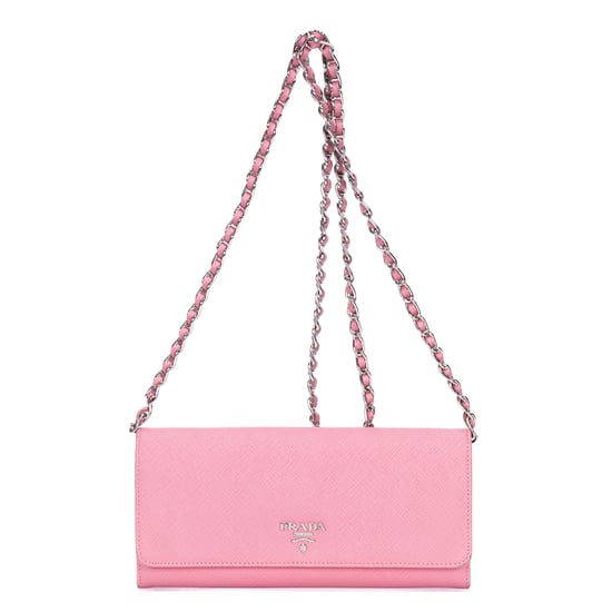 Prada Continental Flap Wallet Crossbody en rosa Cuero de ternero - Image 1