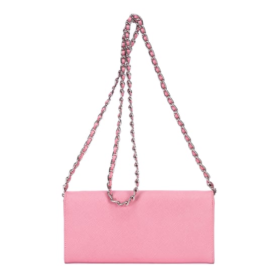 Prada Continental Flap Wallet Crossbody en rosa Cuero de ternero - Image 5