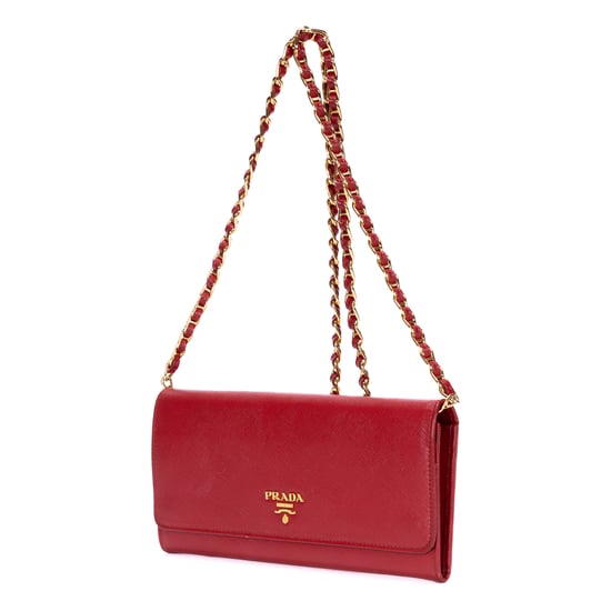 Prada Wallet on Chain Crossbody en rojo Cuero de ternero - Image 2