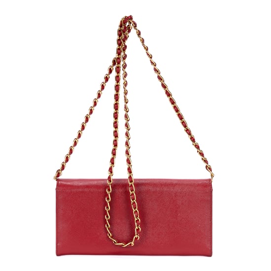 Prada Wallet on Chain Crossbody en rojo Cuero de ternero - Image 5
