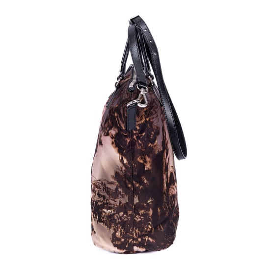 Prada Tessuto Nylon Temple Print Tote Bag en negro Lienzo - Image 3