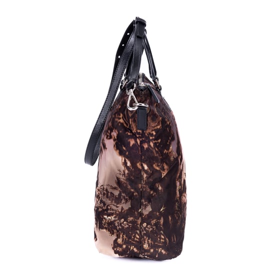 Prada Tessuto Nylon Temple Print Tote Bag en negro Lienzo - Image 4