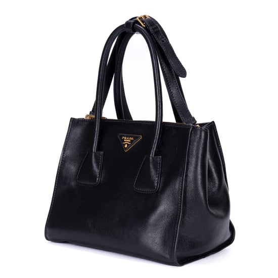 Prada Twin Pocket Double Handle Tote en negro Cuero de ternero - Image 2