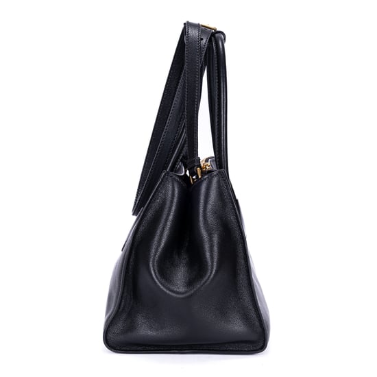 Prada Twin Pocket Double Handle Tote en negro Cuero de ternero - Image 4
