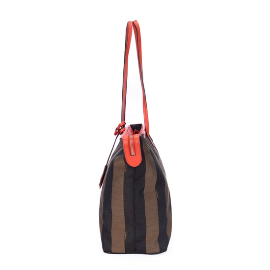 Fendi Roll Zip Tote en Brown Lienzo - Image 3
