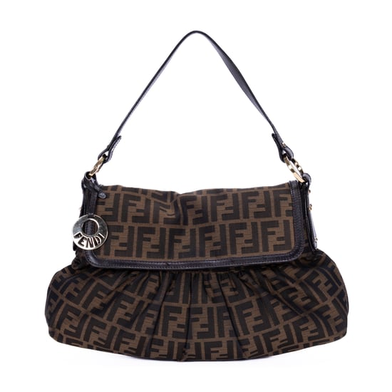 Fendi Chef Flap Hobo en Brown Lienzo - Image 1