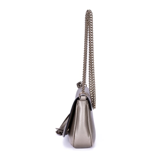 Gucci Soho Chain Crossbody en plata Cuero de becerro - Image 3