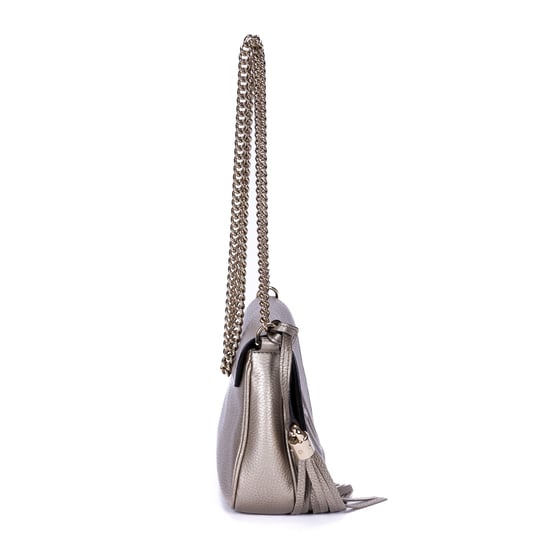 Gucci Soho Chain Crossbody en plata Cuero de becerro - Image 4