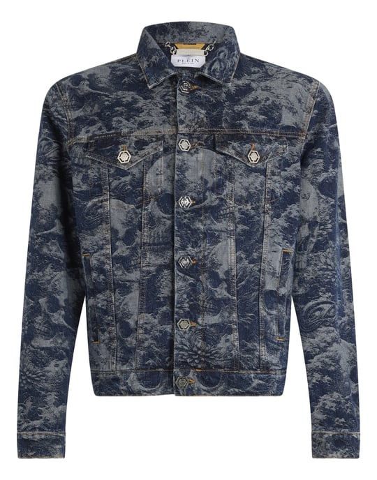 Trucker Jacket All-Over Skull Skull - Image 1
