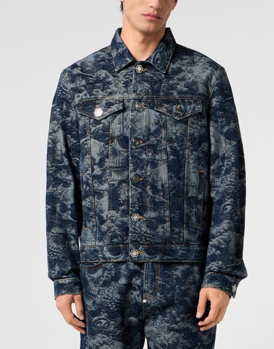 Trucker Jacket All-Over Skull Skull - Image 2