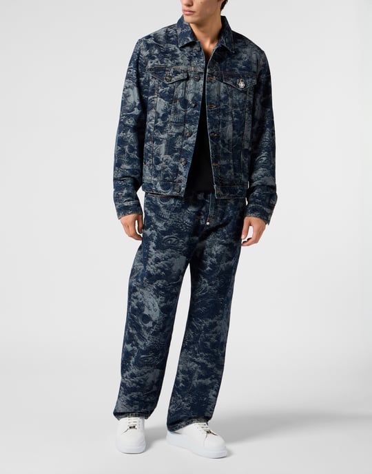 Trucker Jacket All-Over Skull Skull - Image 4