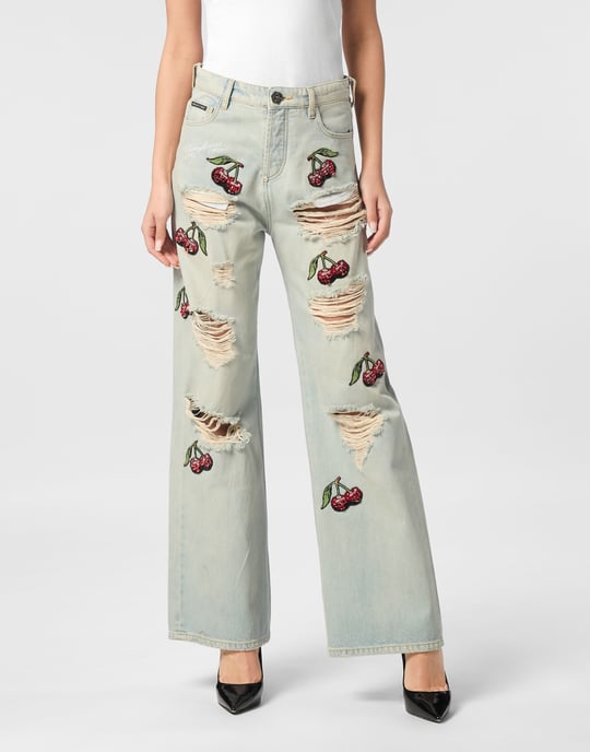 Vaqueros Skater Fit Cherries - Image 3